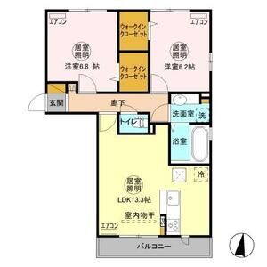 2LDK 間取り図