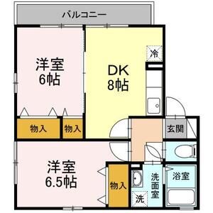 2DK 間取り図