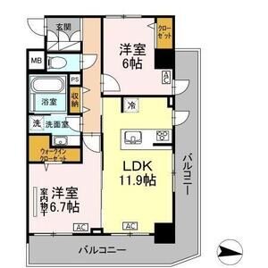 2LDK 間取り図