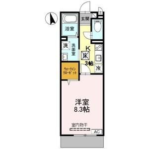 1K 間取り図