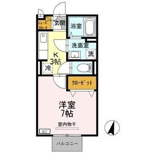 1K 間取り図