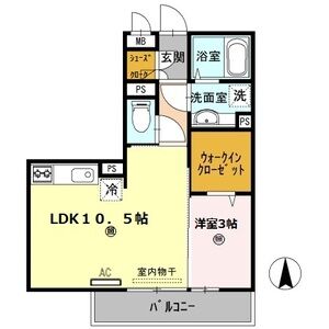 1LDK 間取り図