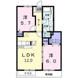 2LDK 間取り図