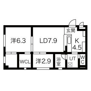 2LDK 間取り図