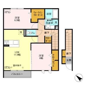 2LDK 間取り図