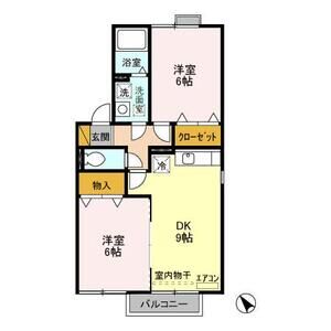 2DK 間取り図