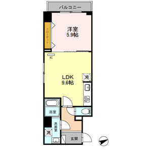 1LDK 間取り図