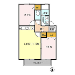 2LDK 間取り図