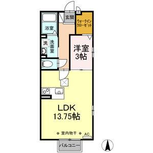 1LDK 間取り図