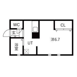 ワンルーム 間取り図