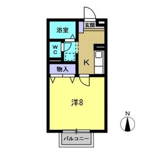 1K 間取り図