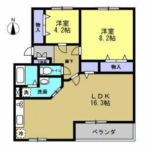 2LDK 間取り図