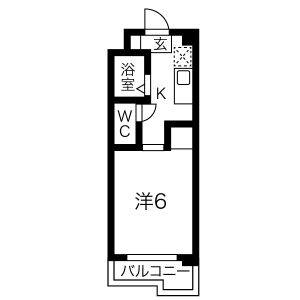 1K 間取り図