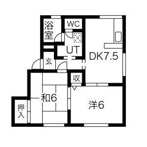 2LDK 間取り図