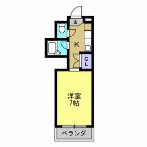 1K 間取り図