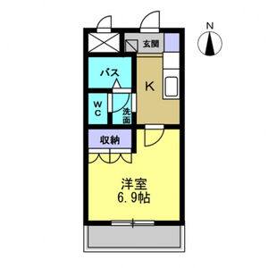 1K 間取り図