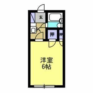1K 間取り図