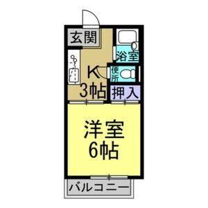 1K 間取り図