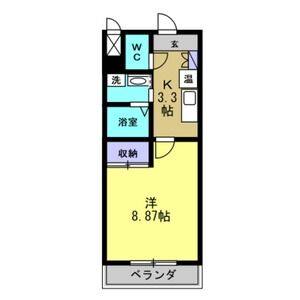 1K 間取り図