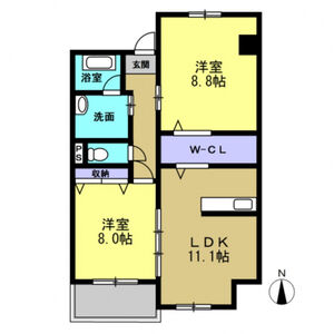 2LDK 間取り図