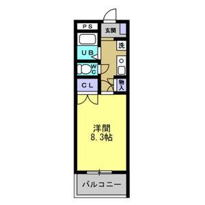 1K 間取り図