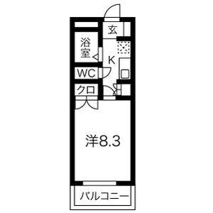 1K 間取り図