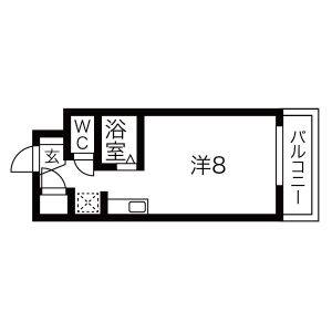 1K 間取り図