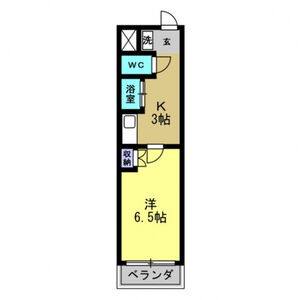 1K 間取り図