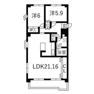 3DK 間取り図