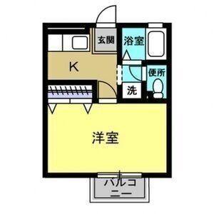 1K 間取り図