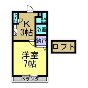 1K 間取り図