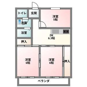 3DK 間取り図