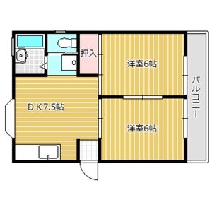 2DK 間取り図