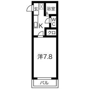 1K 間取り図