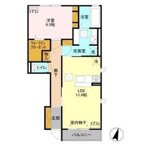 1LDK 間取り図