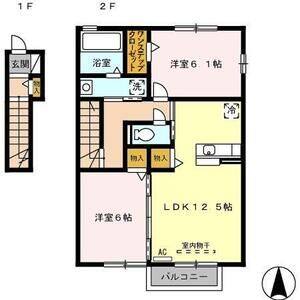 2LDK 間取り図