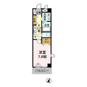1K 間取り図