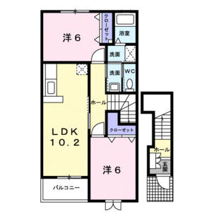 2LDK 間取り図