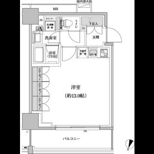 ワンルーム 間取り図