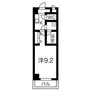 1K 間取り図