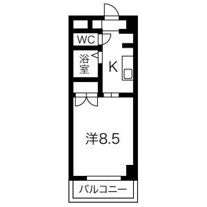 1K 間取り図