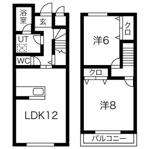 2LDK 間取り図