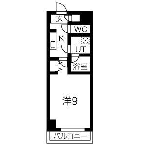 1K 間取り図