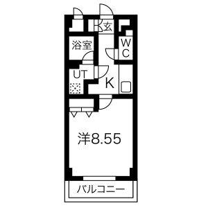 1K 間取り図