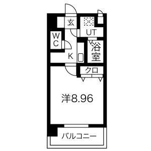 1K 間取り図