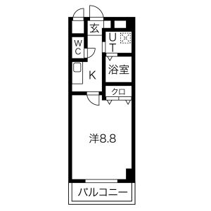 1K 間取り図