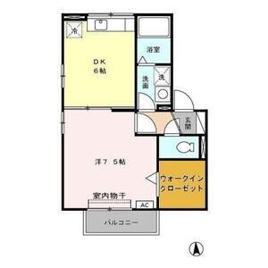 1DK 間取り図