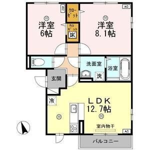 2LDK 間取り図