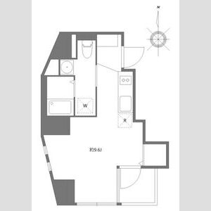 ワンルーム 間取り図