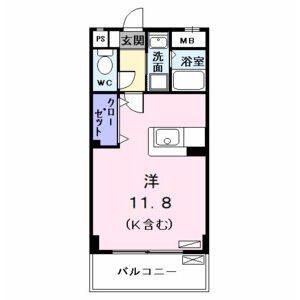 ワンルーム 間取り図